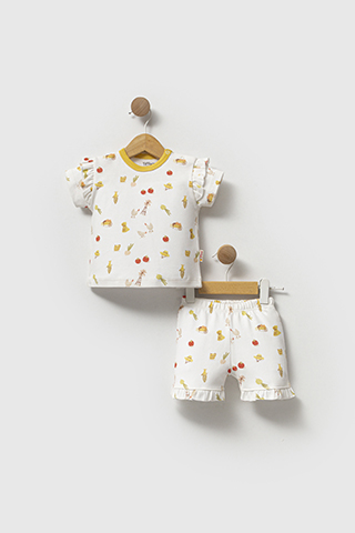 Strawberry Organik Theme Şortlu Takım